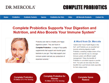 Tablet Screenshot of probiotics.mercola.com