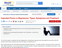 Tablet Screenshot of depression.mercola.com